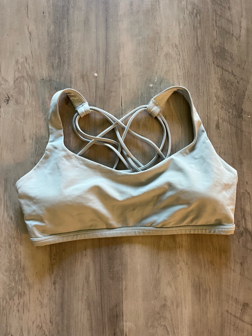 Lululemon Free To Be Wild Bra A/B Size 8 Light Gray / Sea Green